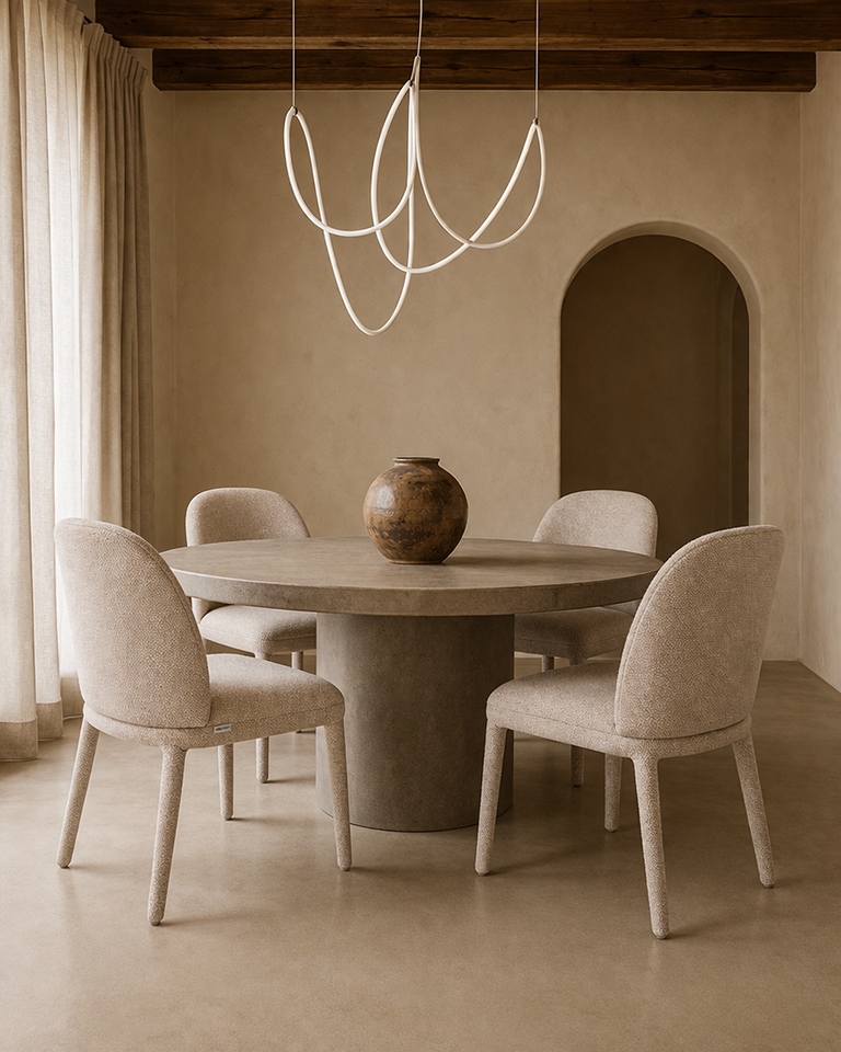 Scaun Tuya 45x53x84 cm, 100% Poliester Bej - King Home [10]
