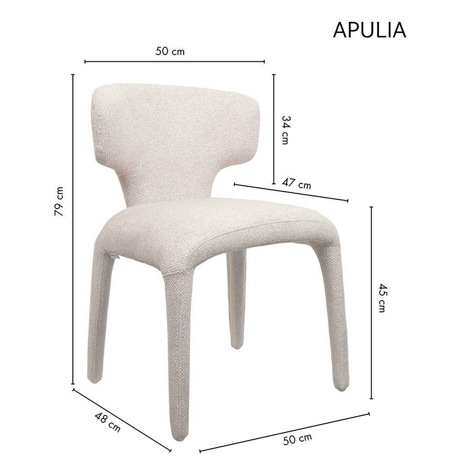Scaun Apulia 50x48x79 cm, Bej - King Home [12]