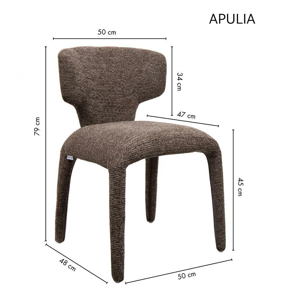 Scaun Apulia 50x48x79 cm, Maro/Taupe - King Home [11]