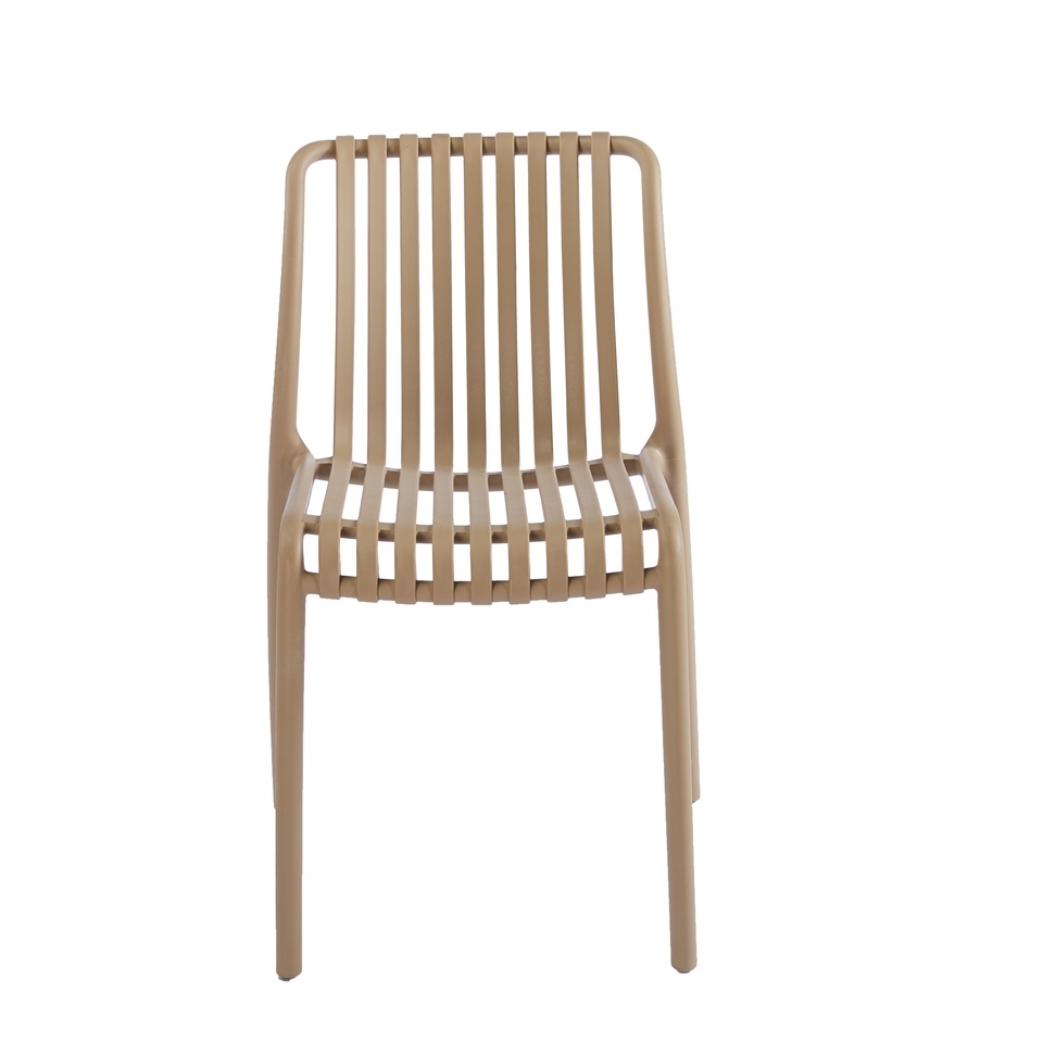 Set de 2 Scaune Strips UV 40x40x78 cm, Plastic Durabil Bej - King Home [3]