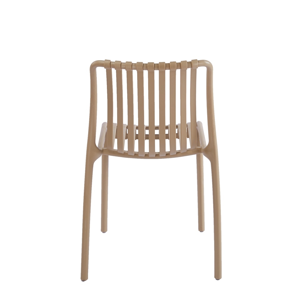 Set de 2 Scaune Strips UV 40x40x78 cm, Plastic Durabil Bej - King Home [4]