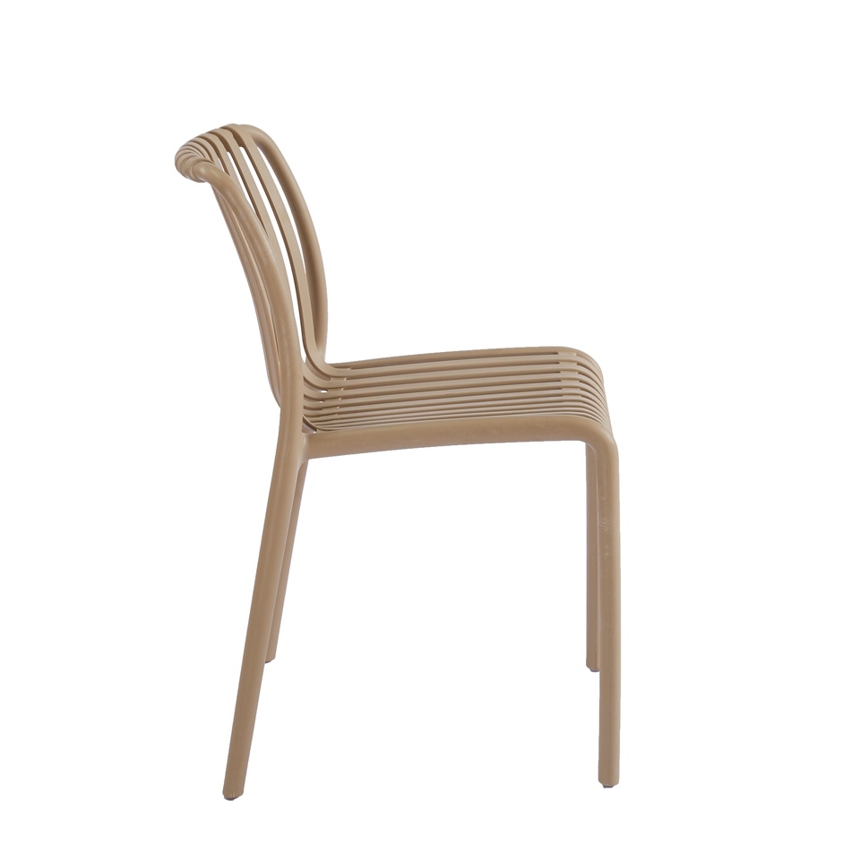 Set de 4 Scaune Strips UV 40x40x78 cm, Plastic Bej - King Home [2]