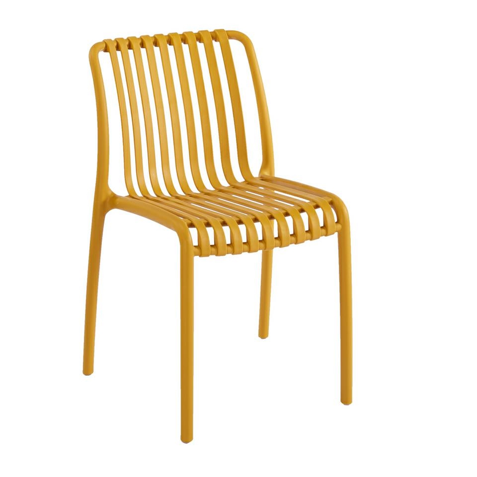 Scaune - Scaun Strips UV 40x40x78 cm, Plastic Galben - King Home