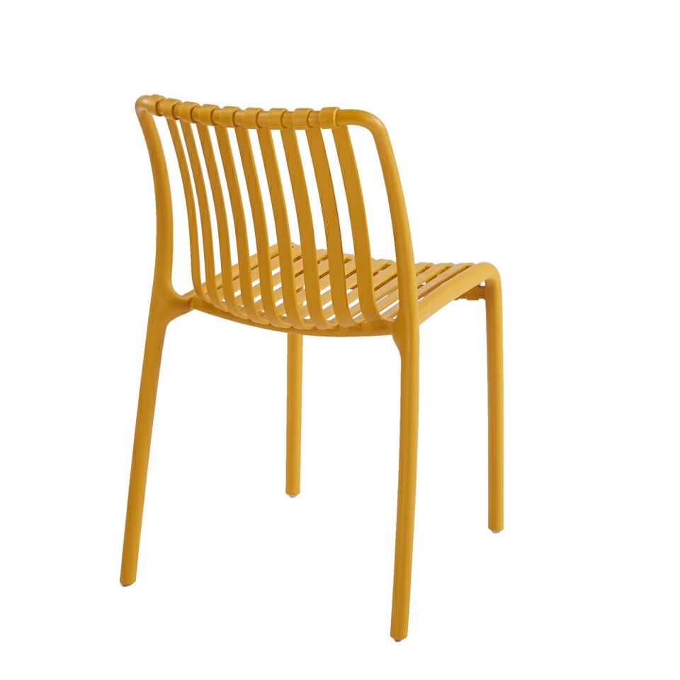 Scaun Strips UV 40x40x78 cm, Plastic Galben - King Home [5]
