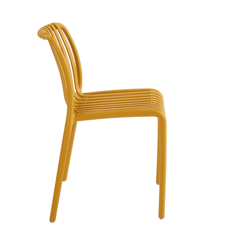 Set de 2 Scaune Strips UV 40x40x78 cm, Plastic Galben - King Home [2]