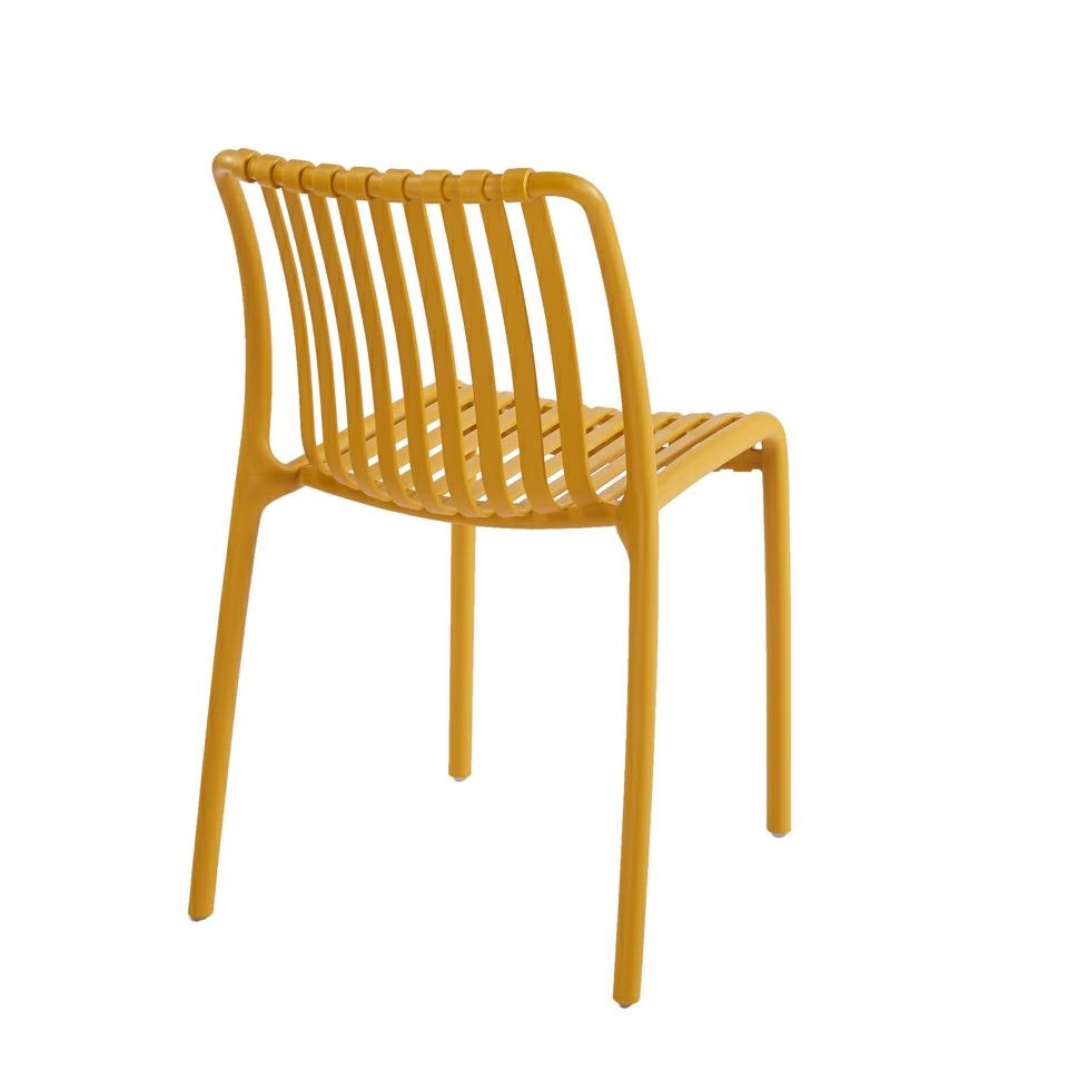 Set de 2 Scaune Strips UV 40x40x78 cm, Plastic Galben - King Home [5]