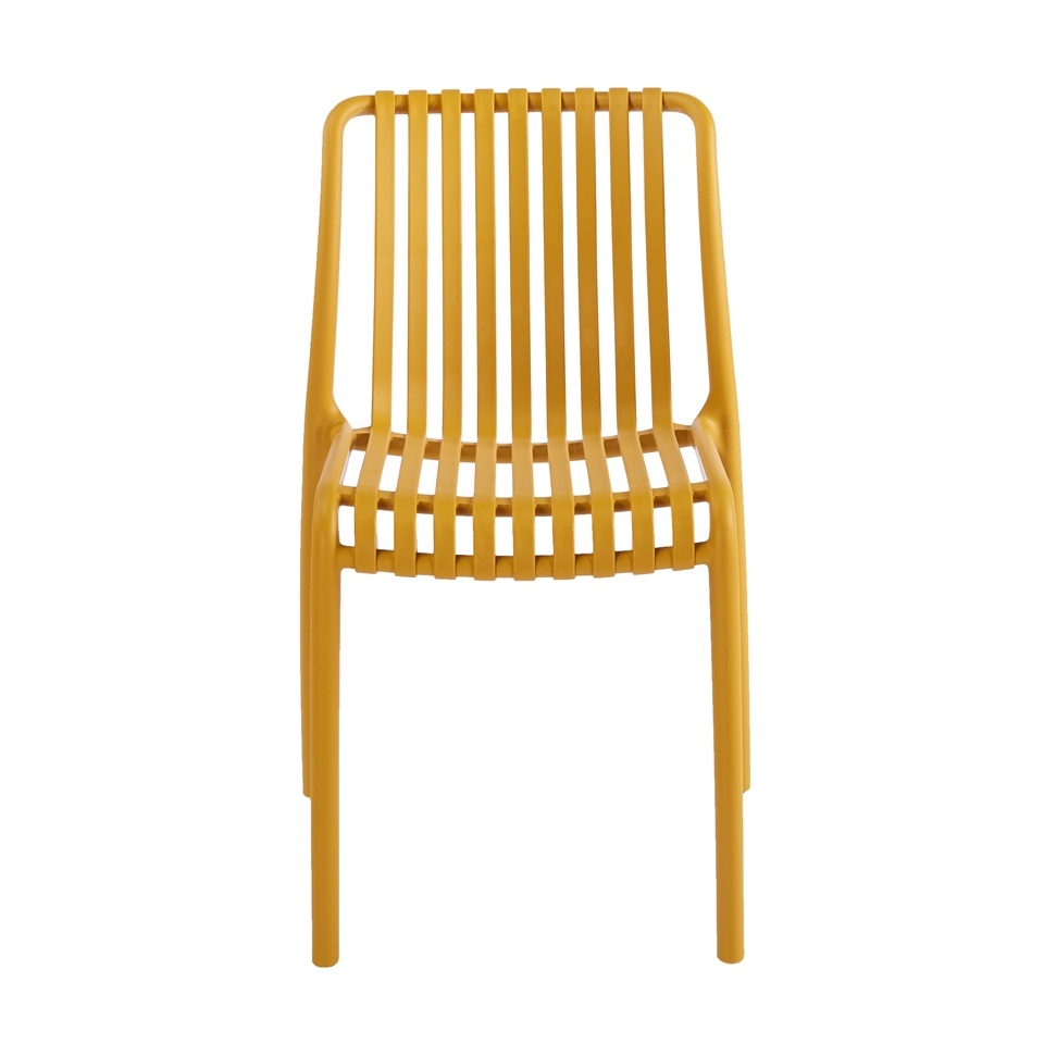 Set de 4 Scaune Strips UV 40x40x78 cm, Plastic Galben - King Home [3]