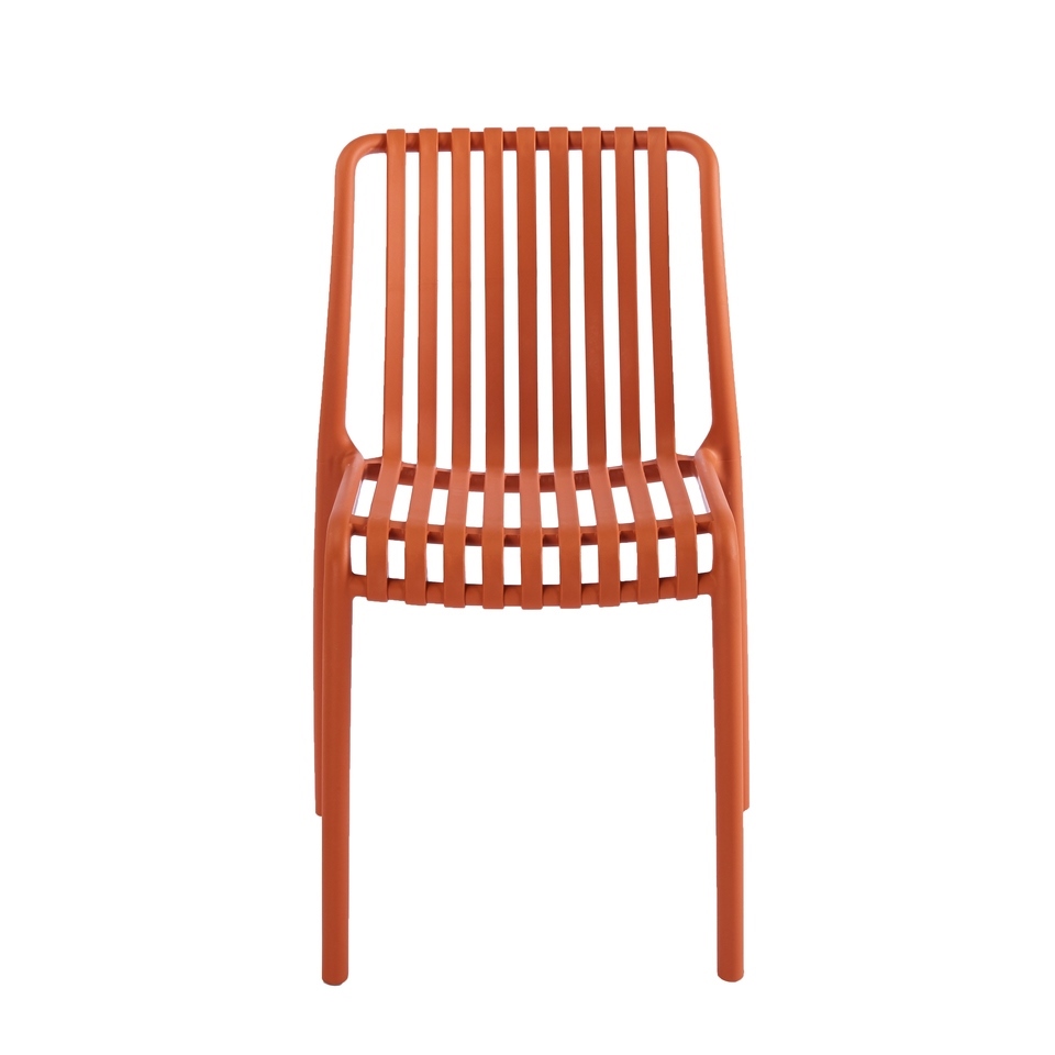 Set de 2 Scaune Strips UV 40x40x78 cm, Plastic Portocaliu - King Home [3]