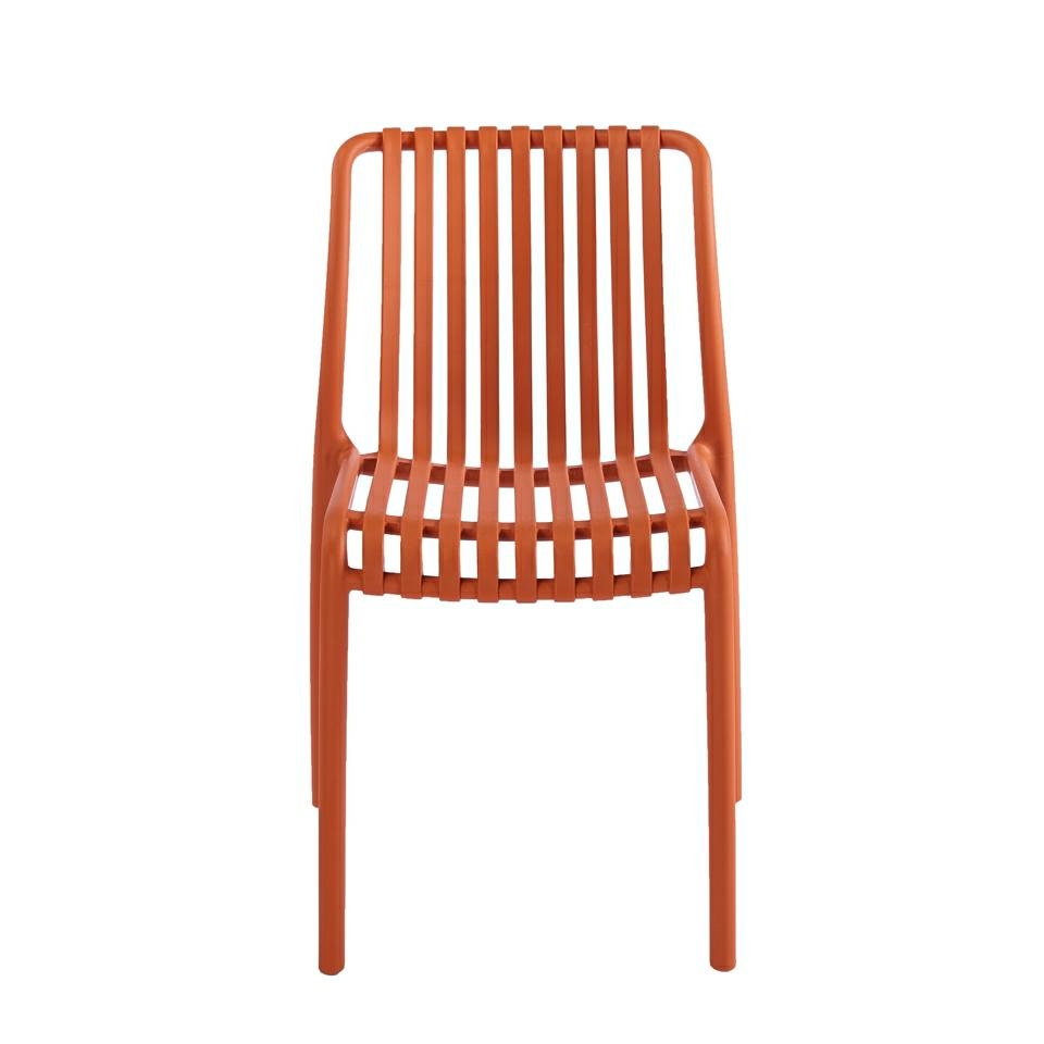 Set de 4 Scaune Strips UV 40x40x78 cm, Plastic Portocaliu - King Home [3]