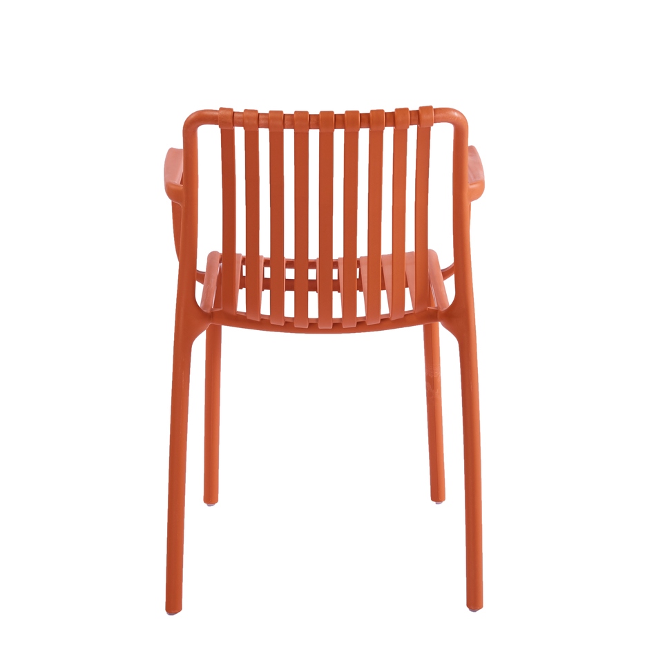 Scaun Strips Arm UV 40x40x78 cm, Plastic Portocaliu - King Home [4]
