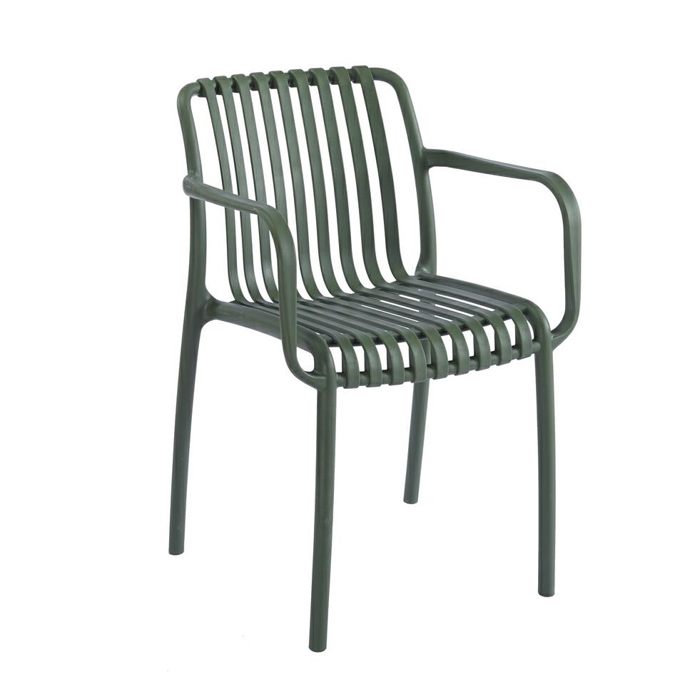 Produse - Scaun Strips Arm UV 40x40x78 cm, Plastic Verde - King Home