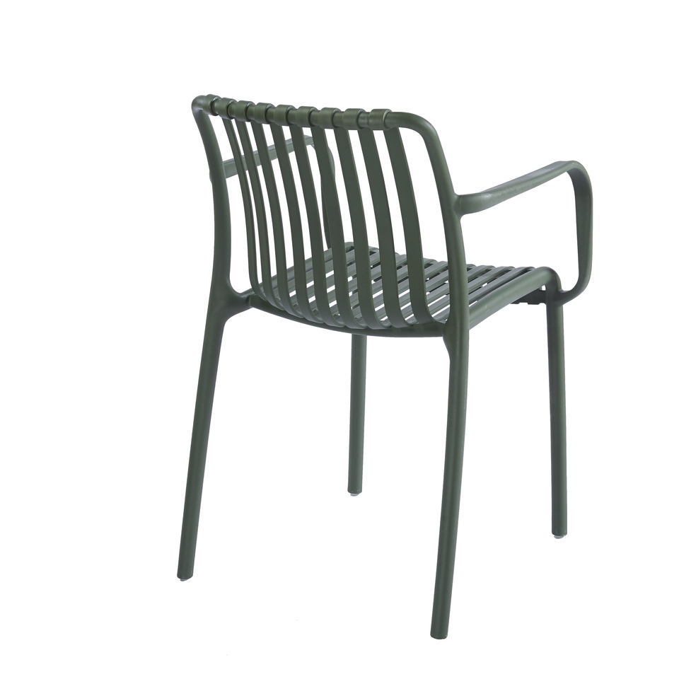 Scaun Strips Arm UV 40x40x78 cm, Plastic Verde - King Home [5]
