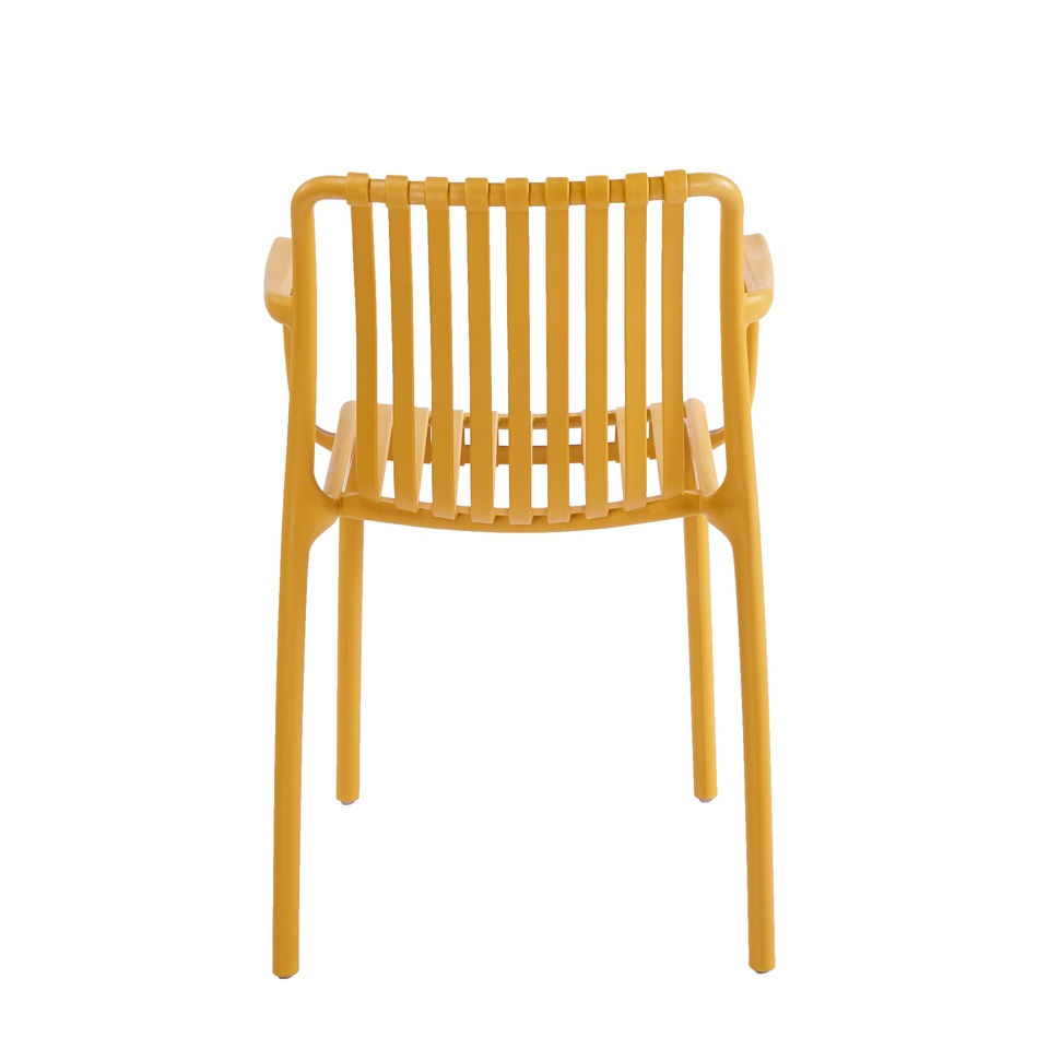 Scaun Strips Arm UV 40x40x78 cm, Plastic Galben - King Home [4]
