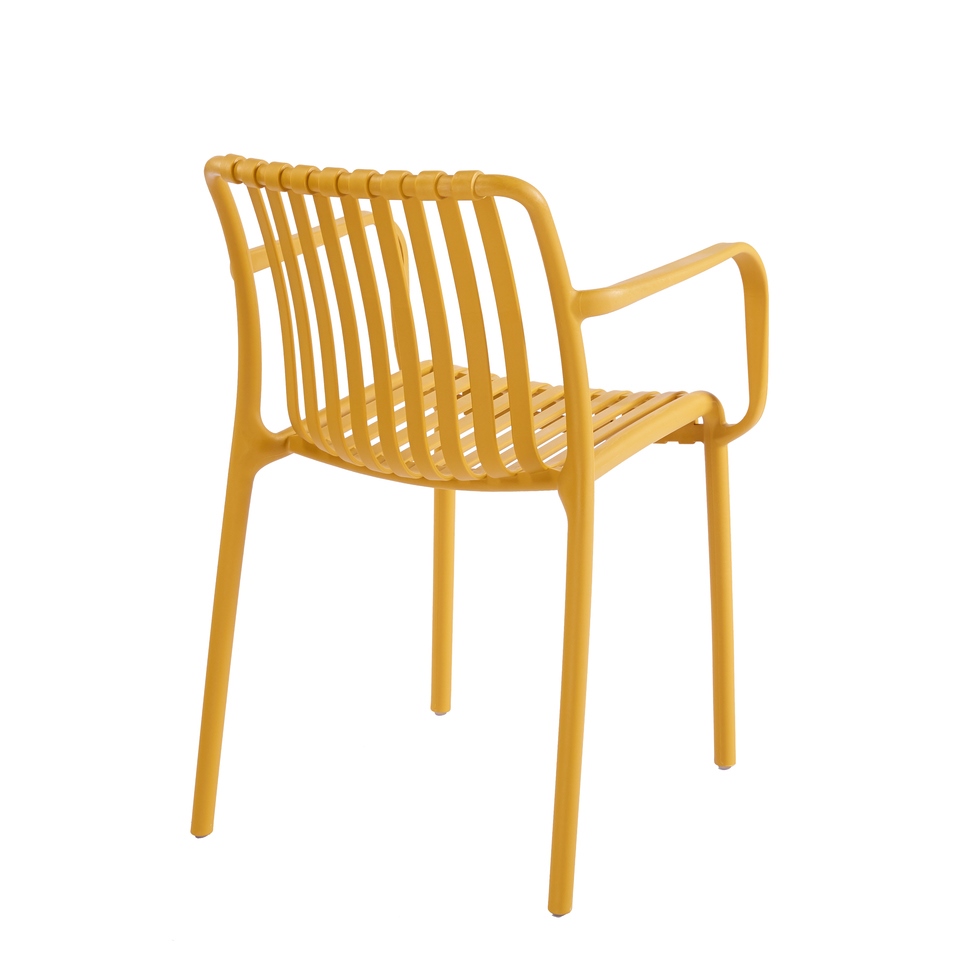 Scaun Strips Arm UV 40x40x78 cm, Plastic Galben - King Home [5]