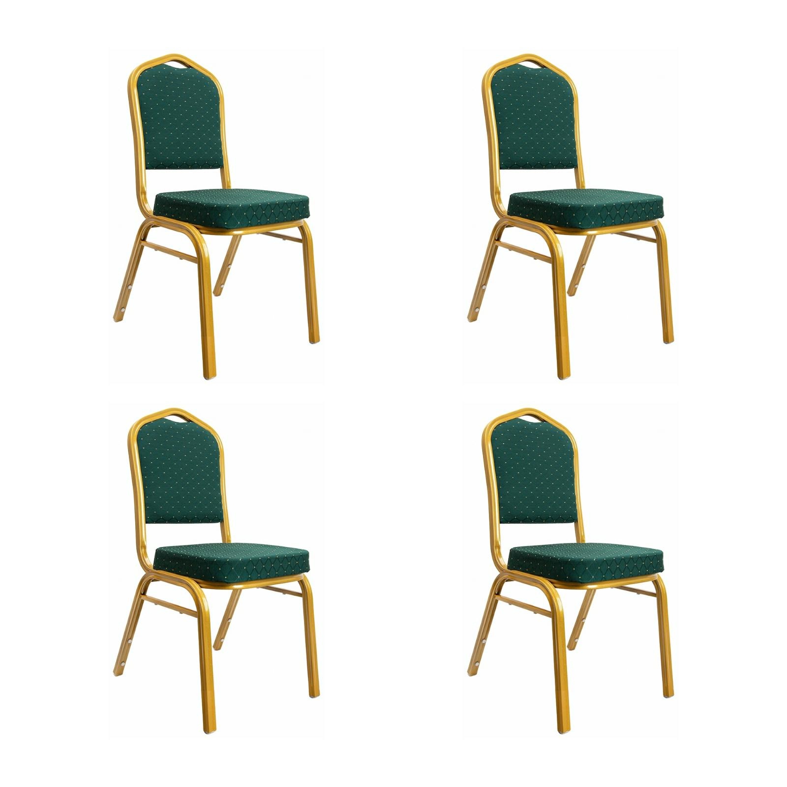 Produse - Set de 4 Scaune Hekate 46x58x93,5 cm, Verde - King Home