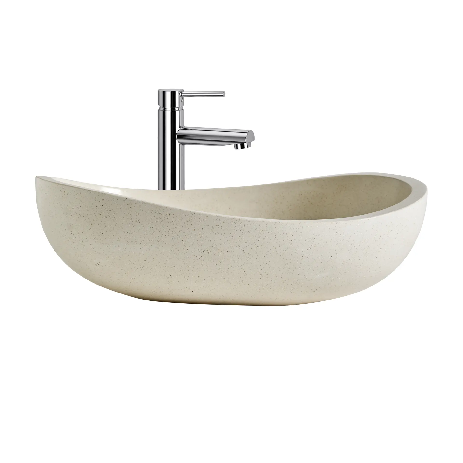 Mobilier Baie - Lavoar Lussac din Terrazzo Alb, 64x44x20cm, VicalHome 38689 VicalHome 38689