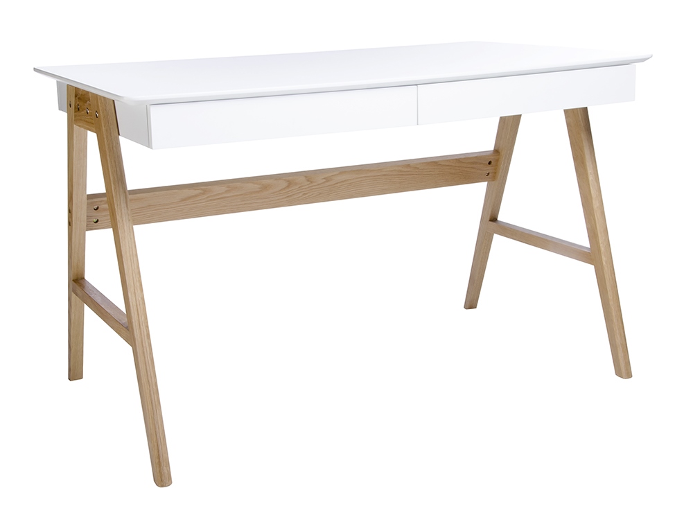 Produse - Birou Riva 120x70x75 cm, MDF Alb Mat - King Home