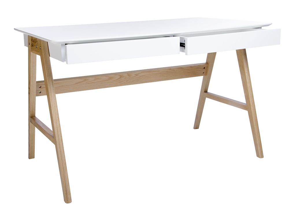 Birou Riva 120x70x75 cm, MDF Alb Mat - King Home [2]