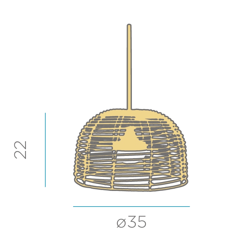 Pendul Bossa 20 Hang 22x22x35 cm, Protecție IP20 - New Garden [4]