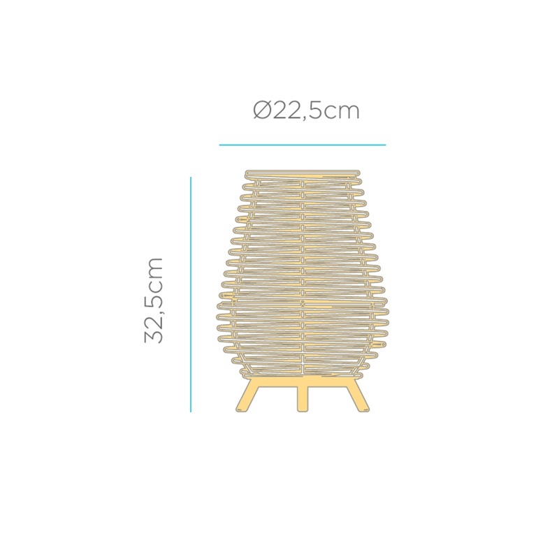 Lampă de Masă Bossa 30 Indoor 22,5x22,5x32,5 cm, Protecție IP20 - New Garden [4]
