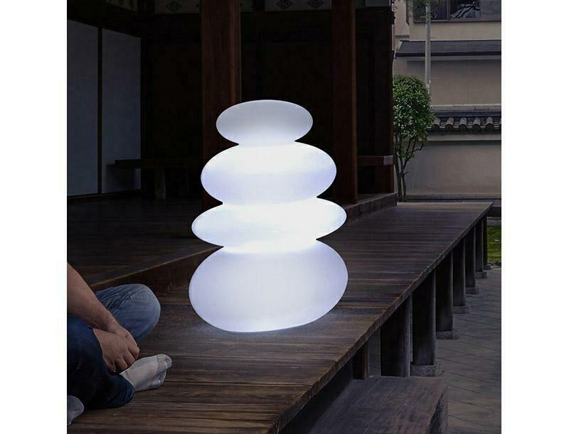 Produse - Lampă de Grădină Balans Battery 60x36,5x65 cm, Alb, Protecție IP54 - New Garden