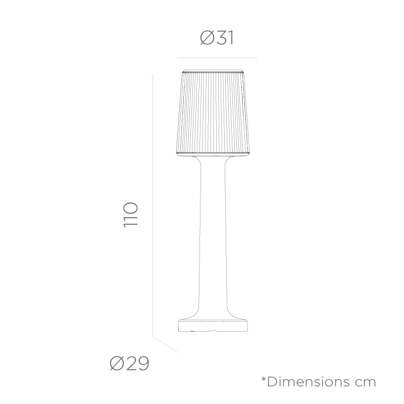 Lampă de Grădină Carmen 31x31x110 cm, Polietilen Alb, Protecție IP65 - New Garden [6]