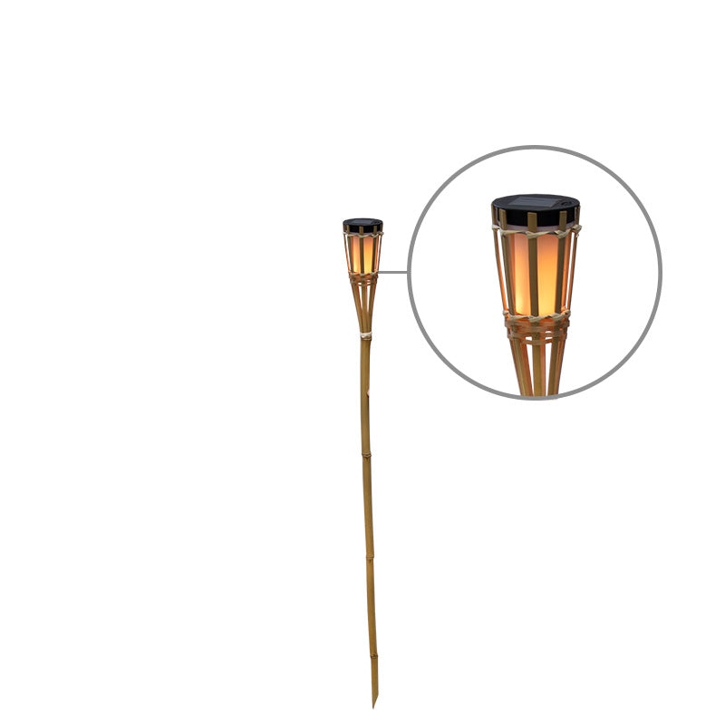 Lampă de Grădină Hiama Solar 8,2x8,2x120 cm, Natural Bambus, Protecție IP44 - New Garden [3]