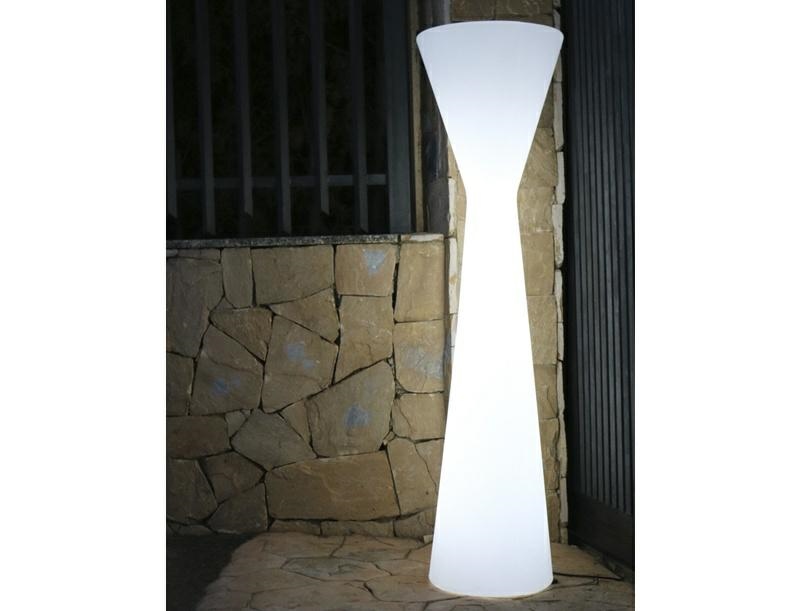 Produse - Lampă de Podea Konika 45,5x45,5x170 cm, Polietilenă, Protecție IP54 - New Garden