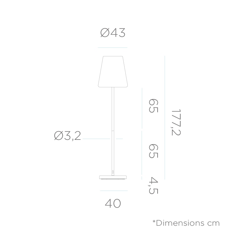 Lampă de Podea Lola Slim 180 44x44x177,2 cm, Aur Roz, Protecție IP54 - New Garden [2]