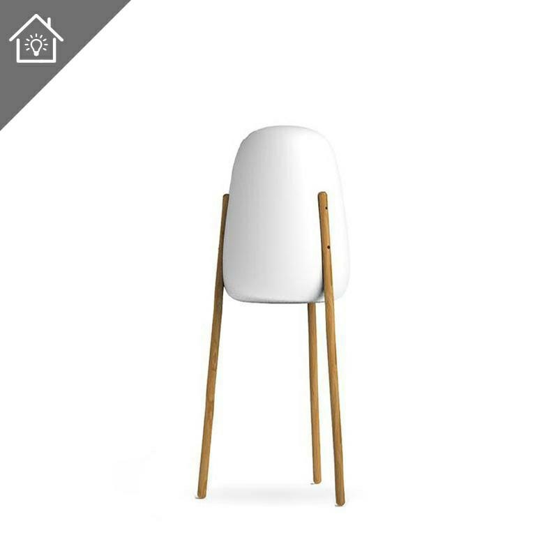 Produse - Lampă de Grădină Rocket 70,3x70,3x145 cm, Lemn și Polietilenă In & Out, Protecție IP65 - New Garden