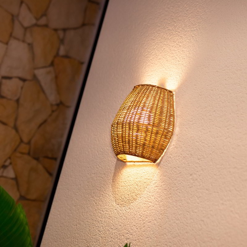 Lampă de Perete Saona 25 Wall 21x11x23 cm, Fibre Naturale, Protecție IP54 - New Garden [5]