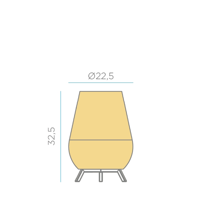 Lampă de Masă Saona 30 Indoor 22,5x22,5x32,5 cm, Fibre Naturale, Protecție IP20 - New Garden [5]