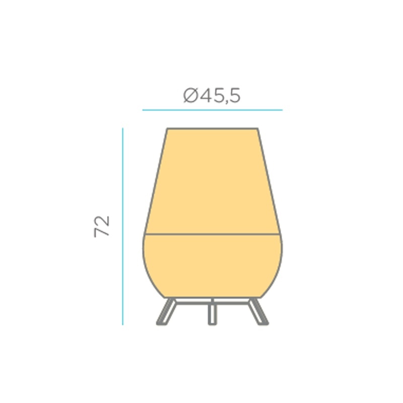 Lampa Decorativă Saona 70 Battery 45,5x45,5x72 cm - New Garden [4]