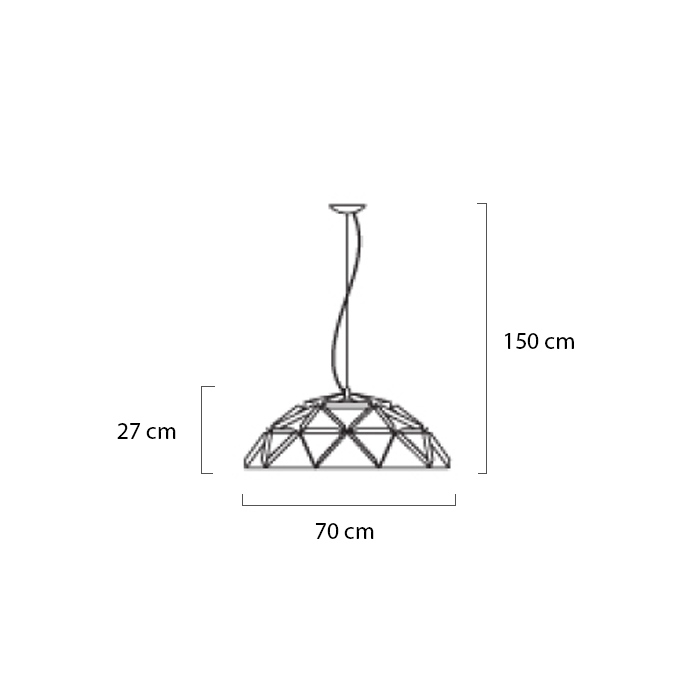 Lampă suspendată Sputnik 70x70x150 cm, Metal - Moosee [6]