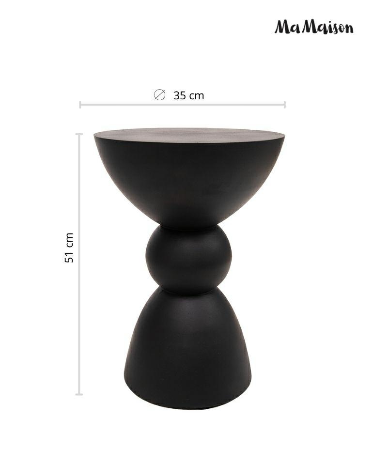 Măsuță Tadao 35x35x51 cm, MDF Neted Negru - MaMaison [6]