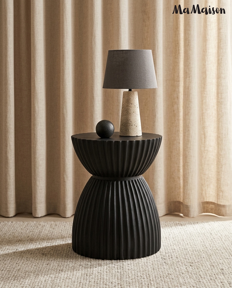 Masă Auxiliară Turno 36x36x45,5 cm, MDF Negru - MaMaison [7]