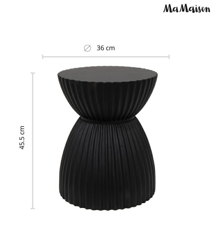 Masă Auxiliară Turno 36x36x45,5 cm, MDF Negru - MaMaison [8]