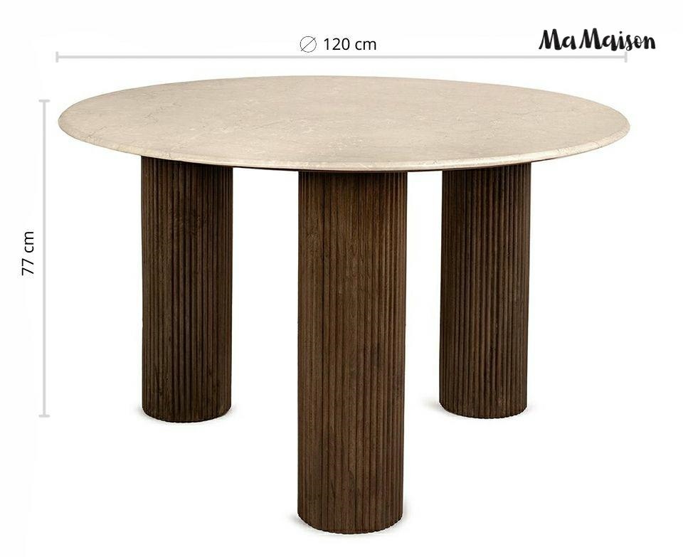 Masă de Dining Ragno 120x120x77 cm, Maro - MaMaison [7]