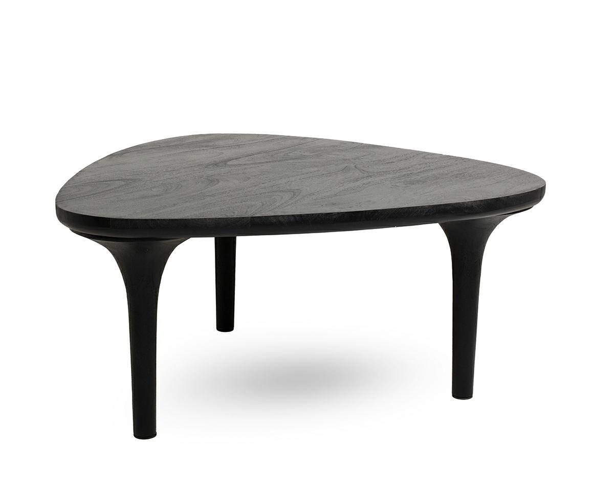 Produse - Măsuță de Cafea Laminar 86x90x42 cm, Lemn Mango Negru - MaMaison