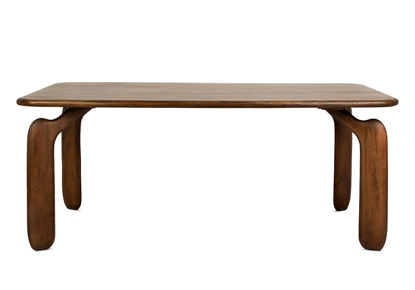 Produse - Masă de Dining Orizon 200x100x76 cm, Lemn Mango Maro - MaMaison