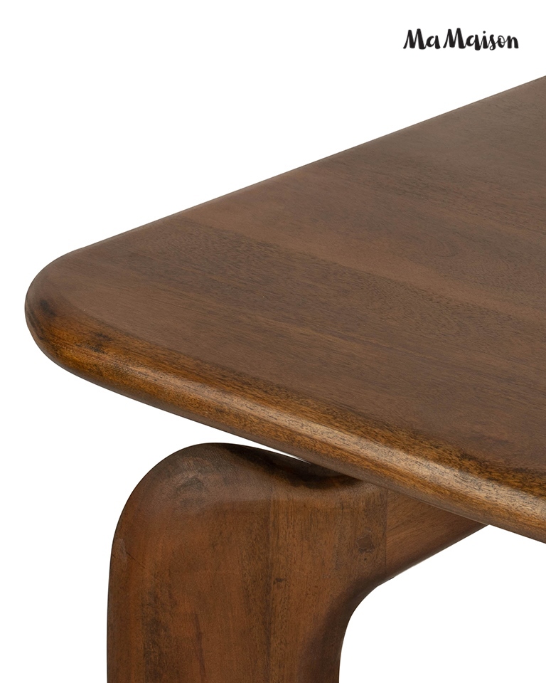 Masă de Dining Orizon 200x100x76 cm, Lemn Mango Maro - MaMaison [2]
