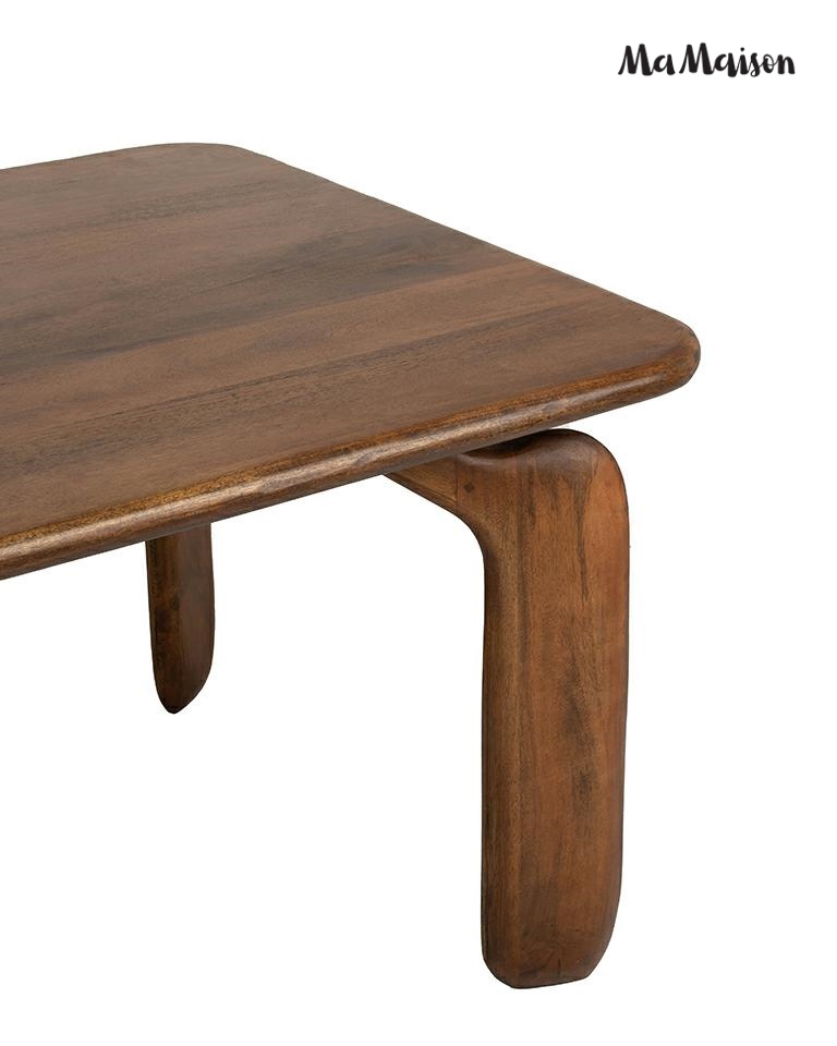 Masă de Dining Orizon 200x100x76 cm, Lemn Mango Maro - MaMaison [4]