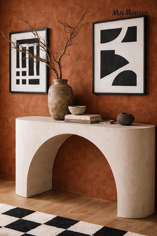 Consolă Icaro 136x40,5x77 cm, Lemn Mango Bej - MaMaison [6]