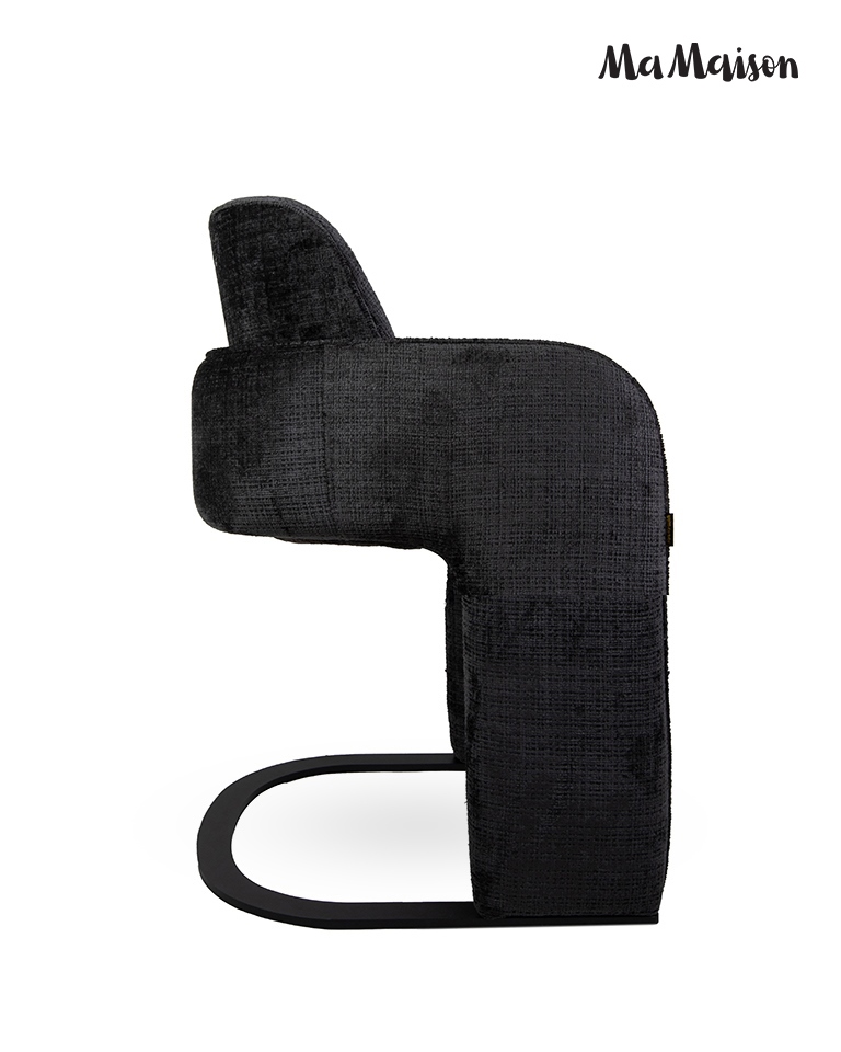 Scaun Bora 63x61x84 cm, Negru - MaMaison [2]