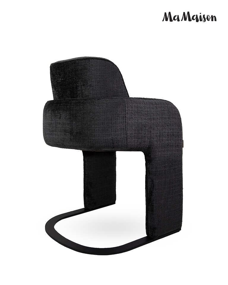 Scaun Bora 63x61x84 cm, Negru - MaMaison [3]