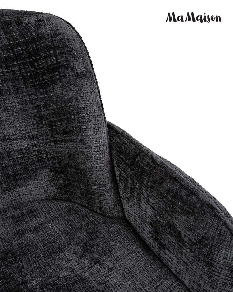 Scaun Bora 63x61x84 cm, Negru - MaMaison [4]