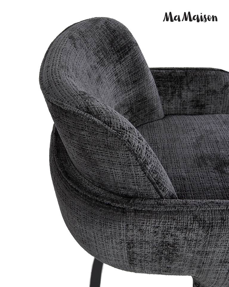 Scaun Bora 63x61x84 cm, Negru - MaMaison [5]