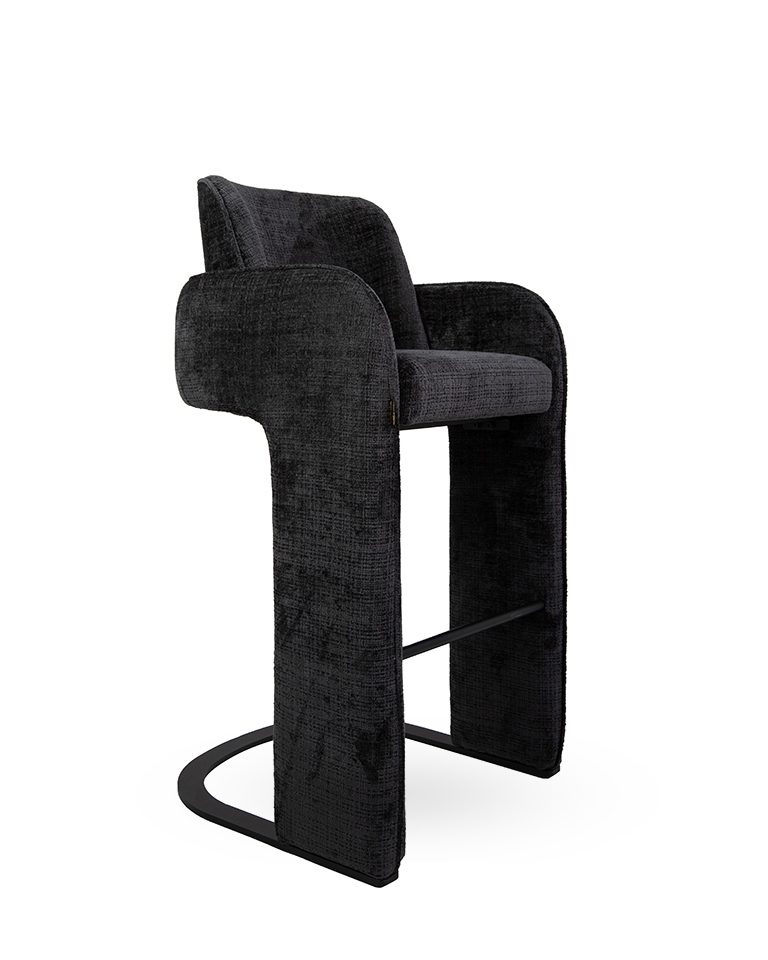 Produse - Scaun de Bar Bora 55x55x106 cm, Negru - MaMaison