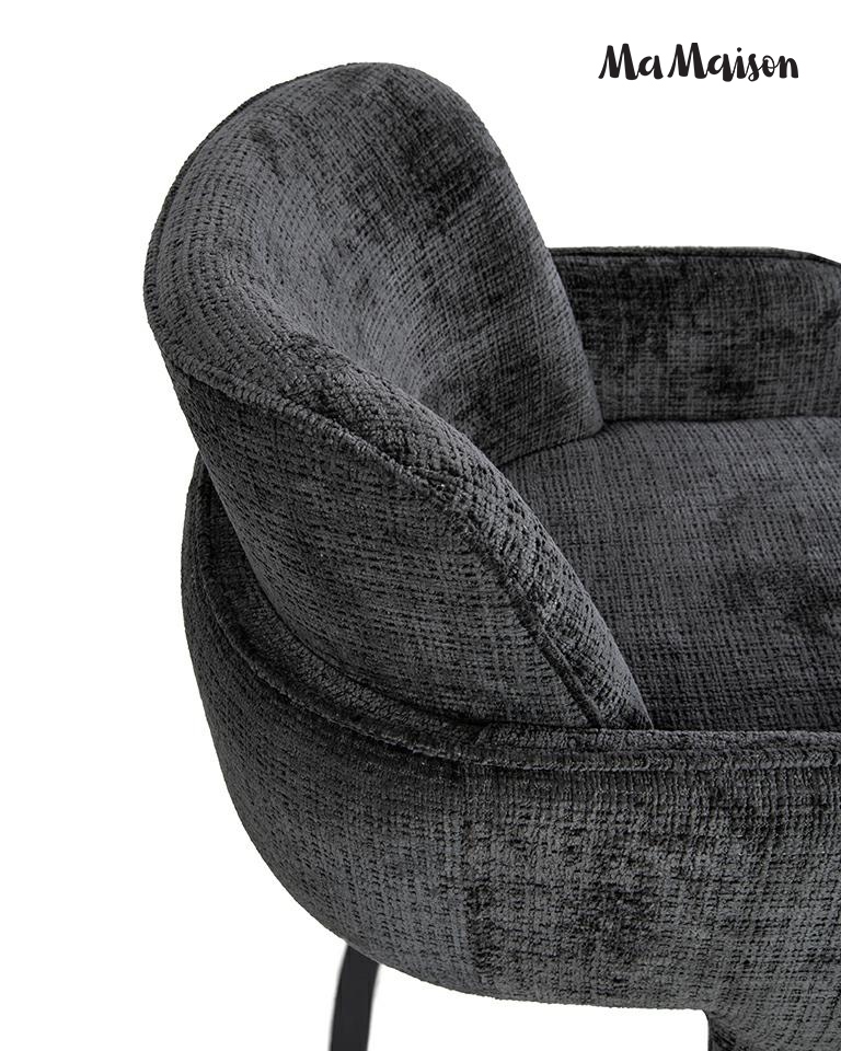 Scaun de Bar Bora 55x55x106 cm, Negru - MaMaison [6]
