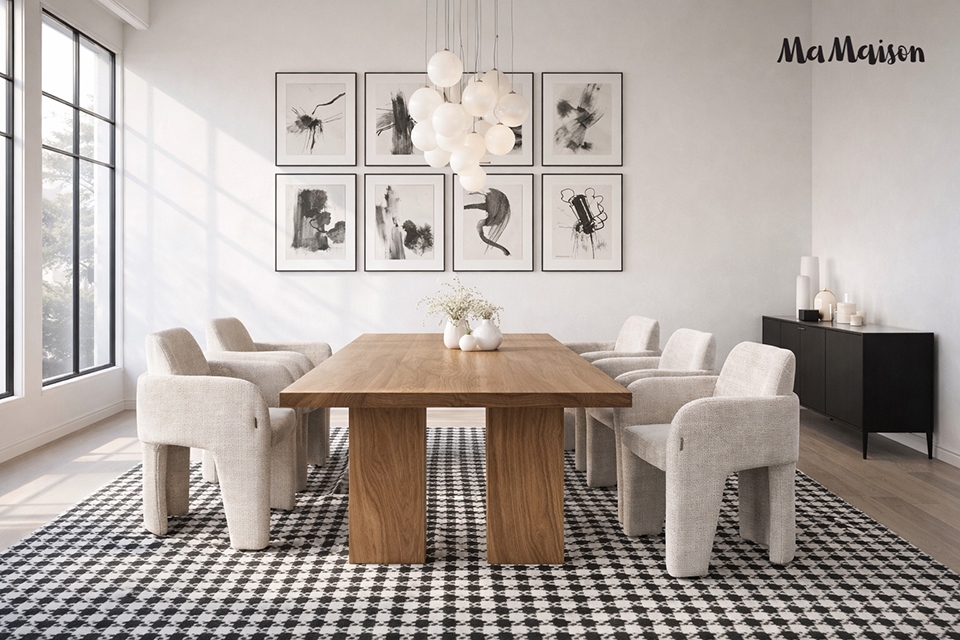 Scaun Lauren 63x60x85 cm, Țesătură Davis Cremona 02 Bej - MaMaison [7]